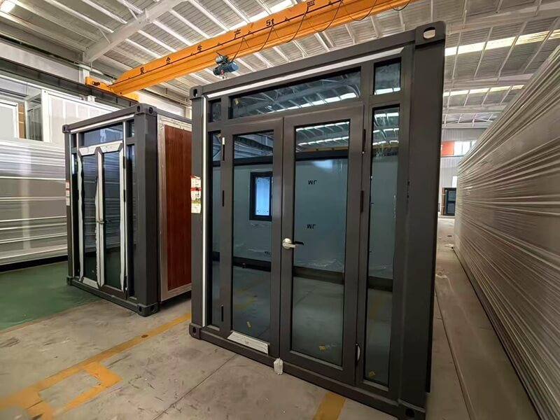 Warehouse storage of prefabricated container house modules